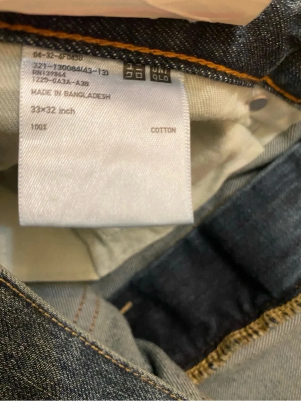 Uniqlo Men's Straight Jeans - Dark Blue Wash